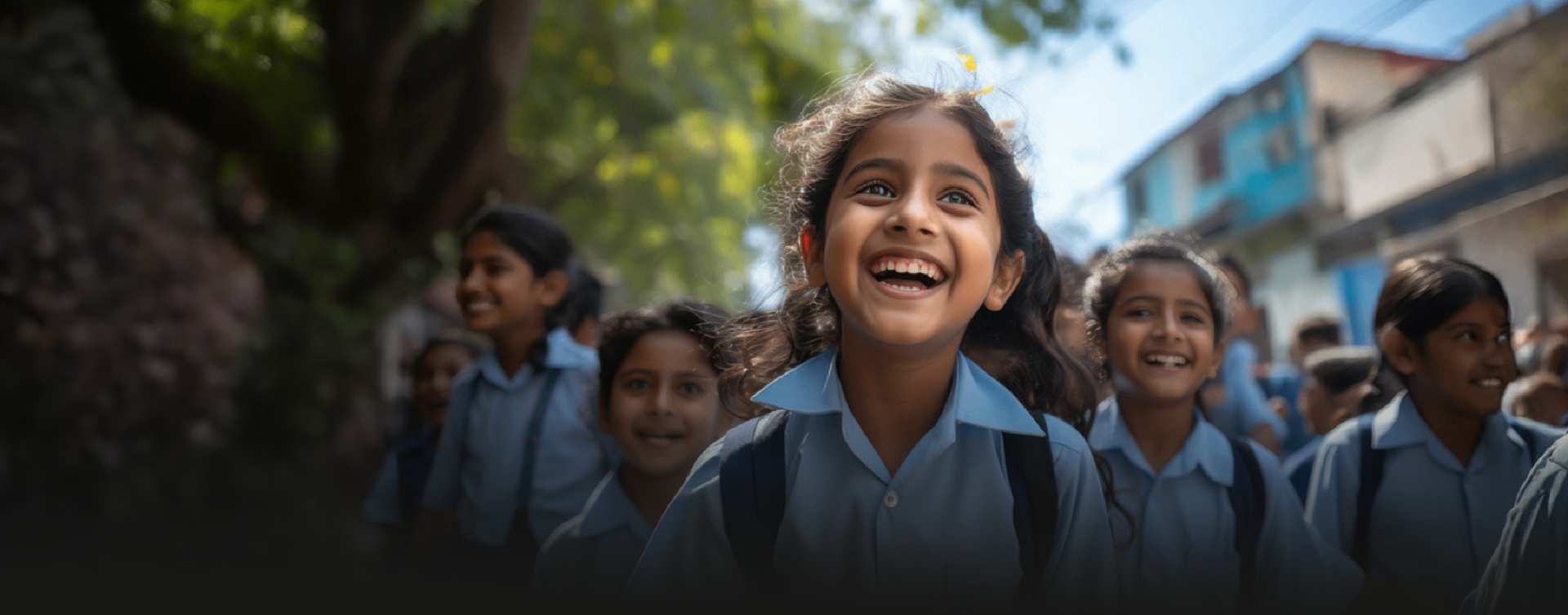 Portrait of an Indian student looking forward