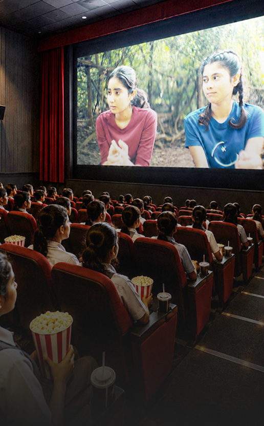 Children in a classroom experiencing Film Pedagogy through the Human Edge Program